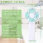 Orapink Mini Handheld Fan,USB Fan Rechargeable 2400mAh,Desktop Fan with 3 Speeds,Portable Fan for Home Travel Office Sport Outdoor School