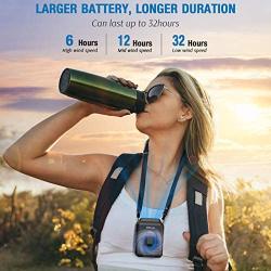 OPOLAR Mini 8000mAh Personal Waist Clip Fan, 3 Speeds, 2A Fast Charge, USB Rechargeable Battery Operated, Belt Shirt Body Necklace Wearable Fan Portable for Working, Climbing, Hiking, Outdoor Activity