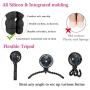 Mini Baby Stroller Fan, Handheld Personal Portable Fan with Flexible Tripod for Stroller Student Bed Desk Bike Crib Car Rides, USB or Battery Powered, Safe Quiet and Long Lasting Charge (Black)