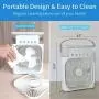 Portable Air Conditioner Fan, Mini Evaporative Air Cooler With 7 Colors LED Light,Timer, 3 Wind Speeds,3 Spray Modes and 600ml large tank for Office, Home,Bedroom, Dorm, Travel Portable Air Conditioner Fan, Mini Evaporative Air Cooler With 7 Colors LED Light,Timer, 3 Wind Speeds,3 Spray Modes and 600ml large tank for Office, Home,Bedroom, Dorm, Travel