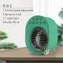 Tragbarer Luftkühler-Ventilator, Kleiner Schreibtisch-Luftkühler, USB-betriebener tragbarer persönlicher Luftkühler, 3 Geschwindigkeiten mit Nachtlicht, geeignet für Home Office Schlafzimmer (GRÜN)