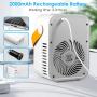 Portable Air Conditioner, Updated 3 in 1 Rechargeable Noiseless Evaporative Air Conditioner with LED Light/Humidifier, Air Cooler with Handle, Simply Modern Mini Air Conditioner Fan for Office