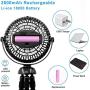 Zuvas Stroller Fan Mini Portable Fan Battery Operated Personal Fan, 360° Rotatable Baby Clip on Fan Stepless Speed Desk Fan with Flexible Tripod, USB Handheld Fan for Crib Treadmill Bike Tent Camping