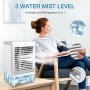Kakeedoo Portable Air Conditioner Fan, Mini Evaporative Air Cooler 800ml Large Water Tank Desk Air Cooling Fan with 3 Speed Wind Humidifier for Home Bedroom Office Indoor Outdoor