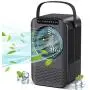 Personal Air Cooler, Evaporative Air Cooler, Portable Air Conditioner with LCD Display. 600ML Desktop Air Conditioning Fan with 3 Speeds. Small Space Humidifier Misting Fan for Room Home Office Dorm