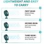 AREYCVK Hanging neck fan,Mini Portable Fan, Small Personal Handheld Table Fan with USB Rechargeable,Folding Electric Fan for Travel Outdoor sports/Office 2000/mAh Rechargeable Super Quiet, 3 Speed,360°Rotatable,Multi-purpose fan can also charge mobile pho