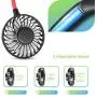 Personal Fans for Your Neck, Small Mini Hand Free Fan Portable Neck Fan Rechargeable for Women Men Kids Battery Operated Necklace LED Lights 360 Degree Rotation Travel Summer Gifts