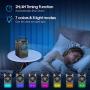 HAUEA Personal Air Cooler Portable Air Conditioning Fan, 3 in 1 Mini Evaporative Cooler with 7 Colors Night Light and 2H/4H Timer, 3 Wind Speeds Mini Air Conditioner, Perfect for Home Office Bedroom