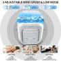 Portable Air Conditioner Fan | LISOPO Rechargeable Evaporative Air Cooler with Humidifier & Filtration Function & 7 Color Night Light | Personal Small Air Conditioner Desk Fan for Home Office Bedroom
