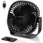 SmartDevil Kleiner USB Schreibtischventilator, 3 Geschwindigkeiten, Tragbarer Klemm-Schreibtischventilator mit Klemmfunktion, Dual 360° Einstellung, leise Betriebsbereitschaft, für Zuhause, Büro, Auto, Outdoor, Reisen (Schwarz)