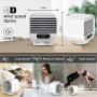 Portable Air Conditioner, Desktop Rechargeable Evaporative Air Cooler and Humidifier with 3 Speeds, Cordless Personal Mini Air Conditioner Fan for Car, Room, Office
