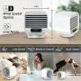 Portable Air Conditioner, Desktop Rechargeable Evaporative Air Cooler and Humidifier with 3 Speeds, Cordless Personal Mini Air Conditioner Fan for Car, Room, Office