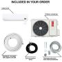 OLMO Alpic Ductless Mini Split Air Conditioner 12,000 BTU 115v/60hz 16 SEER with 16 installation kit''