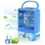 Tragbarer Luftkühler mit Ventilator, Mini Evaporative Luftkühler, Tragbarer kleiner wiederaufladbarer Luftkühler, Tragbarer Kühl-Ventilator mit 3 Geschwindigkeitsstufen, 3 Farblicht, Timer, für Raum/Heim/Büro/Dorm.
