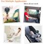 Mini Handheld Personal Portable Fan, Baby Stroller Fan, Car Seat Fan, Desk Fan, with Flexible Tripod Fix on Stroller Student Bed Bike Crib Car Rides, USB or Battery Powered (Black)