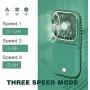 Mini Fan Power Bank Mobile phone power bank Small Fan USB Portable Charger Fan Power Bank Mini Handheld Fan Desk Fan, Small Personal Fan with 3 Speeds Neck Fan Rechargeable Fan Green