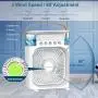 Portable Air Conditioner Fan,Personal Air Cooler Mini Quiet Evaporative with AC adapter, Humidifier Misting Fan, 1/2/3 H Timer, 3 Speeds,60°Adjustment for Office, Home, Room,Dorm,Outdoor- White Portable Air Conditioner Fan,Personal Air Cooler Mini Quiet Evaporative with AC adapter, Humidifier Misting Fan, 1/2/3 H Timer, 3 Speeds,60°Adjustment for Office, Home, Room,Dorm,Outdoor- White