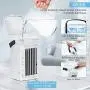 Climatiseur Portable, Mini Ventilateur Rafraîchissant Évaporatif avec 3 Vitesse, Lumières LED, Ventilateur de Bureau Silencieux, Brosse d'Arrosage Humidificateur Rafraîchissant pour Pièce Maison Bureau