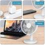 VersionTECH. Desk Fan, Small Quiet Fans Personal Portable USB Operated Cooling Mini Fan with 3 Speeds and 40° Adjustment for Table Desktop Office Home Car ( White )