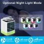 Beswarmy Portable Air Cooler, Personal Mini Air Conditioner Fan with 3 Cooling Speeds and 7 Colors Night Light Desktop Cooling Fan, Evaporative Air Cooler for Home Bedroom Office Beswarmy Portable Air Cooler, Personal Mini Air Conditioner Fan with 3 Cooling Speeds and 7 Colors Night Light Desktop Cooling Fan, Evaporative Air Cooler for Home Bedroom Office