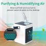 Portable Air Conditioner, KOXXBASS 3 Speeds Personal Air Conditioner Fan with Ice Tray Noiseless Evaporative Air Cooler for Home Office Room Desktop