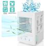 Evaporative Air Cooler 5000mAh Battery Operated Personal Portable Air Conditioner Fan & Humidifier for Room Office Table Outdoor, 700ML Water Tank 120°Auto Oscillation
