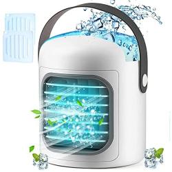 Portable Air Conditioner,Personal Air Cooler, 3-in-1 Evaporative with 3 Speeds,Ice Packs,2500 mAh Battery