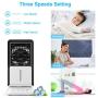 infray Portable Air Conditioner Fan, Personal Mini Evaporative Air Cooler, Oscillating Space Air Cooler Desk Fan Mist Humidifier with 3 speeds, 2/4/6H Timer for Small Home Room Office Dorm