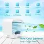 Viopic Personal Air Conditioner, 4 in1 Rechargeable 2000mAh Portable Air Conditioner Air Cooler & Humidifier & Purifier, 100% Leakproof Design Evaporative Cooler Fan with 3 Speeds for Home and Office-with Water tank