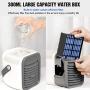 Portable Air Conditioner | XINQIHAO Personal Mini Air Conditioner Fan with Air Humidifier & Filtration Function & 7 Color Night Light，Rechargeable Evaporative Air Cooler for Home Office Bedroom