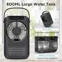 Personal Air Cooler, Evaporative Air Cooler, Portable Air Conditioner with LCD Display. 600ML Desktop Air Conditioning Fan with 3 Speeds. Small Space Humidifier Misting Fan for Room Home Office Dorm