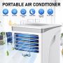 LUKO Portable Air Conditioner AC Unit - 10000 BTU,Cooler, Dehumidifier, Fan, Exhaust Hose, Window Seal, Wheels, Remote -Indoor Room Conditioning System