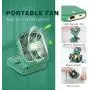 Mini-Vent-Powerbank, Tragbarer Ladegerät-Ventilator, Kleiner Handventilator, Schreibtischventilator, Wiederaufladbarer Ventilator, Grün