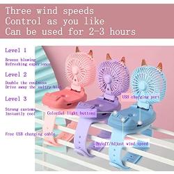 Handheld Folding Portable Wrist Fan, USB Charging Ultra-Quiet Third Gear Speed Electric Mini Watch Fan