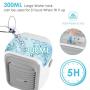 Portable Air Conditioner Fan, Personal Space Mini Evaporative Air Cooler Super Quiet Desk Fan with Handle, Humidifier Misting Fan, 3 Speeds, 7 Colors LED Light for Home, Office, Room