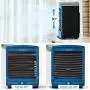 Portable Air Conditioner Cooling Fan Mini Rechargeable Blast Personal Air Cooler Evaporative AC Unit Cordless Desktop Fan with 4 Speeds Motion Sensor for Small Room Home Office Camping(Blue) Portable Air Conditioner Cooling Fan Mini Rechargeable Blast Personal Air Cooler Evaporative AC Unit Cordless Desktop Fan with 4 Speeds Motion Sensor for Small Room Home Office Camping(Blue)