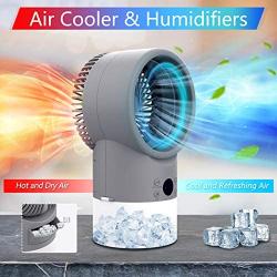 Portable Air Conditioner Fan, Zttopo Personal Mini Evaporative Air Cooler with 7 Colors Night Light, 3 Speeds, Super Quiet Desk Fan Mini Air Cooler for Small Room Bedroom Home Office