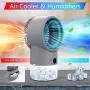 Portable Air Conditioner Fan, Zttopo Personal Mini Evaporative Air Cooler with 7 Colors Night Light, 3 Speeds, Super Quiet Desk Fan Mini Air Cooler for Small Room Bedroom Home Office Portable Air Conditioner Fan, Zttopo Personal Mini Evaporative Air Cooler with 7 Colors Night Light, 3 Speeds, Super Quiet Desk Fan Mini Air Cooler for Small Room Bedroom Home Office