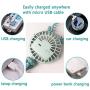 Mini Handheld USB Personal Portable Fan, Stroller Fan, Desk Fan, Powerful 3 Speeds,with Flexible Tripod Fix ,360° Rotate Ultra Quiet,summery gift for Stroller/Beach/Treadmill/Camping/Desk/Bed (Green)