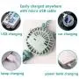 Ventilateur Portable USB Manuel, Petit, Personnel, pour Pousse Bébé, Ventilateur de Bureau, 3 Vitesse, avec Trépied Flexible, 360° Rotatif, Ultra Silencieux, Cadeau d’Été pour Pousse-Pousse/Plage/Tapis de Course/Camping/Bureau/Lit (Vert)