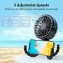 Vent Mini Portable, 2021 GUSGU Stroller Fan avec Trépied Flexible, 3 Vitesse Ventilateur de Bureau Rechargeable avec Batterie, Petit Ventilateur pour Chambre, Extérieur, Camping, etc. Vent Mini Portable, 2021 GUSGU Stroller Fan avec Trépied Flexible, 3 Vitesse Ventilateur de Bureau Rechargeable avec Batterie, Petit Ventilateur pour Chambre, Extérieur, Camping, etc.