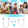 YND Portable Neck Fan Removable Neckband Fan 4000mAh Hand Free Mini Personal Fan with Dual Wind Head LCD Display USB Handheld Fan with 3 Level Air Flow for Outdoor Travel Sport(White)