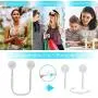 YND Portable Neck Fan Removable Neckband Fan 4000mAh Hand Free Mini Personal Fan with Dual Wind Head LCD Display USB Handheld Fan with 3 Level Air Flow for Outdoor Travel Sport(White)
