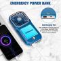 Portable Fan,Mini USB Desk Fan Phone Holder Rechargeable With Power Bank Wearable Personal Fan 3 Speeds Foldable Design For Office Kitchen Household Outdoors Travel(BLUE)