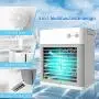 Climatiseur Portable, Ventilateur Rafraîchissant Personnel, Mini Climatiseur Rechargeable 2000 mAh, Ventilateur Rafraîchissant Evaporatif, 3 Vitesse, Lumière Nocturne RVB 7 Couleurs pour Maison, Bureau et Pièce Blanche Climatiseur Portable, Ventilateur Rafraîchissant Personnel, Mini Climatiseur Rechargeable 2000 mAh, Ventilateur Rafraîchissant Evaporatif, 3 Vitesse, Lumière Nocturne RVB 7 Couleurs pour Maison, Bureau et Pièce Blanche