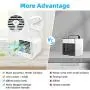 Portable Air Conditioner, Personal Air Cooler Fan with 3 Speeds 7 Colors, Mini Evaporative Cooling Fan with Hidden Handle, Super Quiet Air Conditioner Fan for Small Space Room/Office/Home/Travel