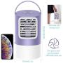 Personal Evaporative Air Cooler, Humidifier Portable Mini Space Air Conditioners Desk Fan with 3 Wind Speeds for Room Office Home Travel, Purple By Page Hodge (Purple)