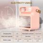 Portable Air Conditioner Fan, CEENFFO Personal Air Cooler 3-in-1 Mini Conditioner 3 Wind Speed, 3 Colors Desktop Air Conditioner with Handle for Home/Office/Room/Outdoor