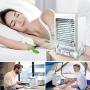 Kakeedoo Portable Air Conditioner Fan, Mini Evaporative Air Cooler 800ml Large Water Tank Desk Air Cooling Fan with 3 Speed Wind Humidifier for Home Bedroom Office Indoor Outdoor