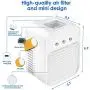 Persönliche Luftkühler, AC-200A USB Luftklimagerät mit 3 Geschwindigkeiten, Mini Luftklimagerät Schreibtischventilator mit Griff für kleines Zimmer/Büro/Dorm/Schlafzimmer